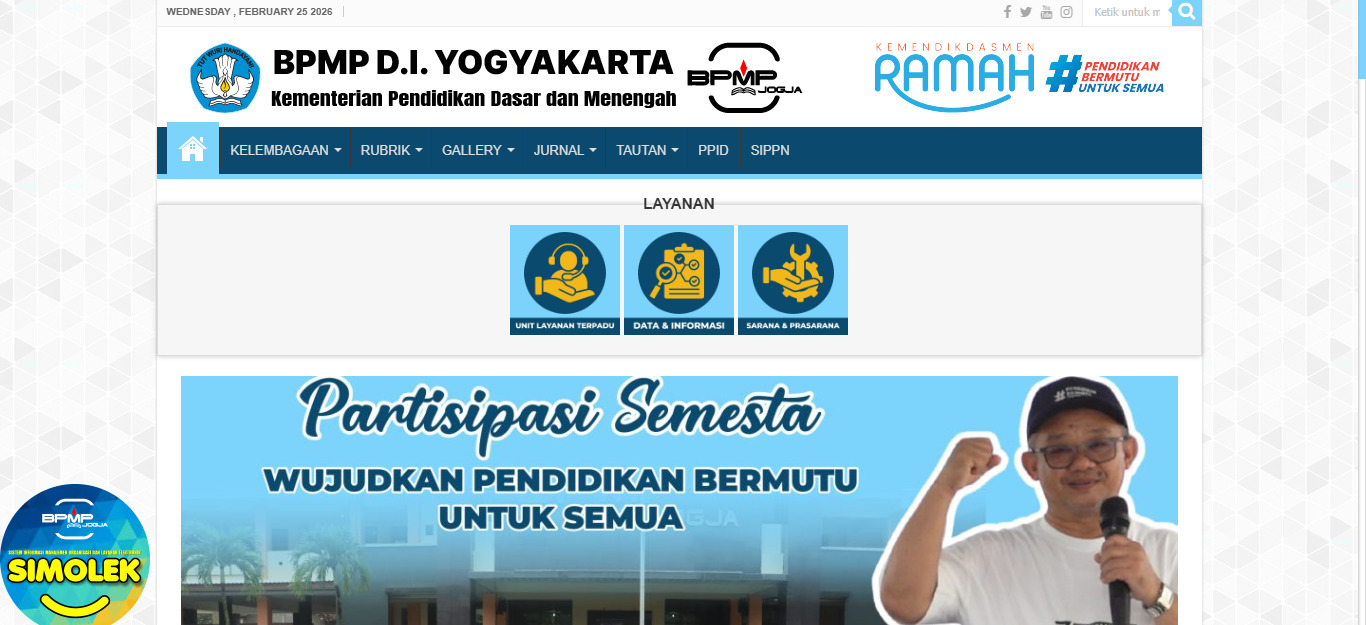 Tampilan Lama Website BPMP